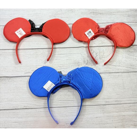 Disney Pixar 3pc Ear Headband Set Party Trip Collection Vacation Minnie Mouse - Picture 3 of 4